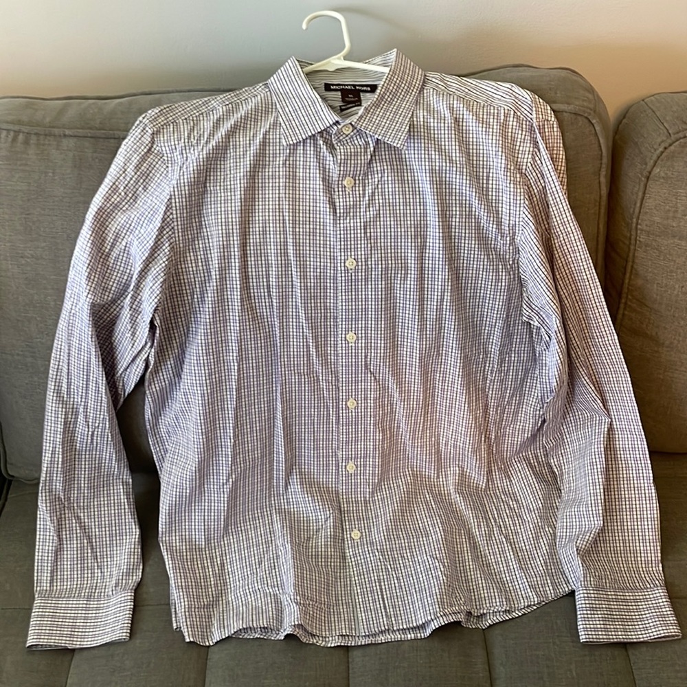 Michael Kors Men’s XL Checkered Dress Shirt